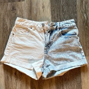 PacSun White and Denim Jean Shorts
